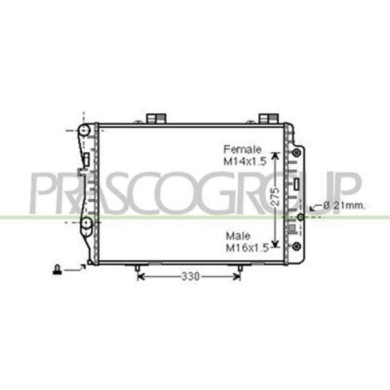 ME025R006_1.JPG Radiatore Per Mercedes C Class (w202) Dal 1993 Al 2000