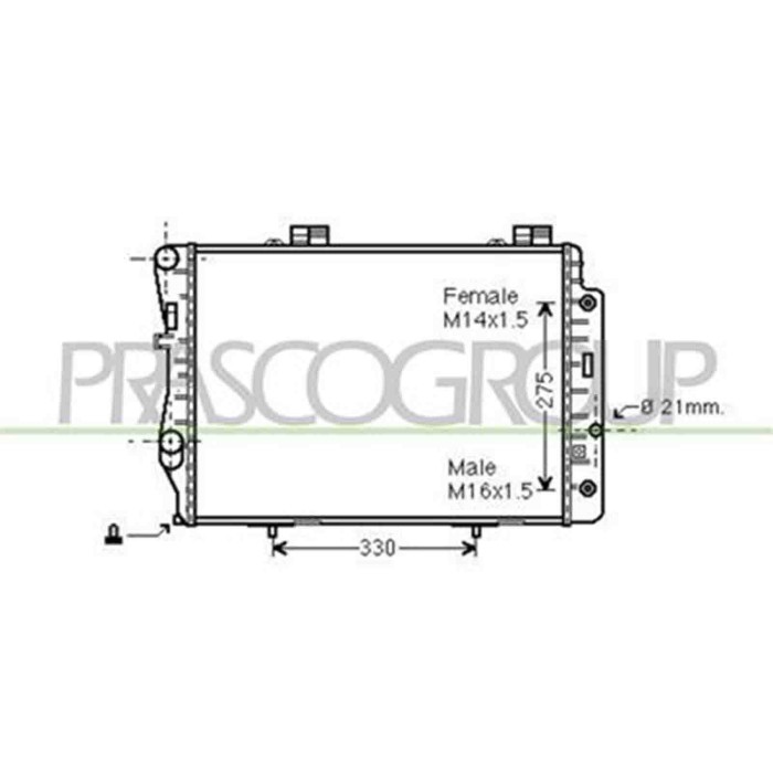 ME025R006_1.JPG Radiatore Per Mercedes C Class (w202) Dal 1993 Al 2000
