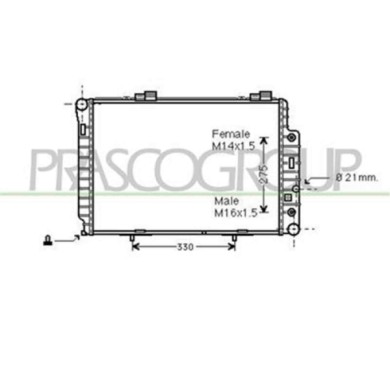 ME025R007_1.JPG Radiatore Per Mercedes C Class (w202) Dal 1993 Al 2000