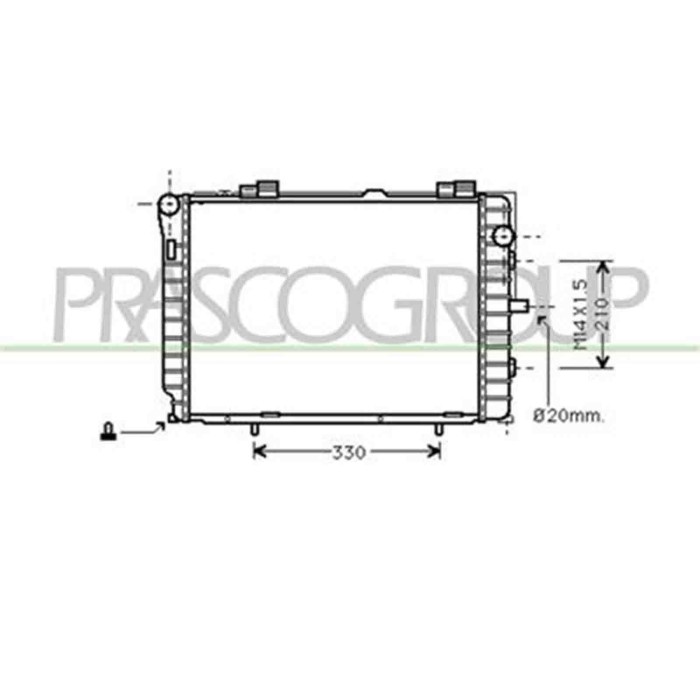 ME025R010_1.JPG Radiatore Per Mercedes C Class (w202) Dal 1993 Al 2000