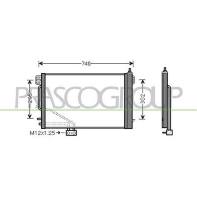 ME026C001_1.JPG Condensatore Per Mercedes C Class Sportcoupe' (cl203) Dal 2000 Al 2008