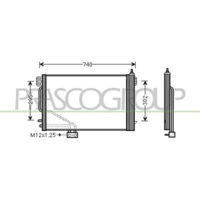 ME026C001_1.JPG Condensatore Per Mercedes C Class Sportcoupe' (cl203) Dal 2000 Al 2008