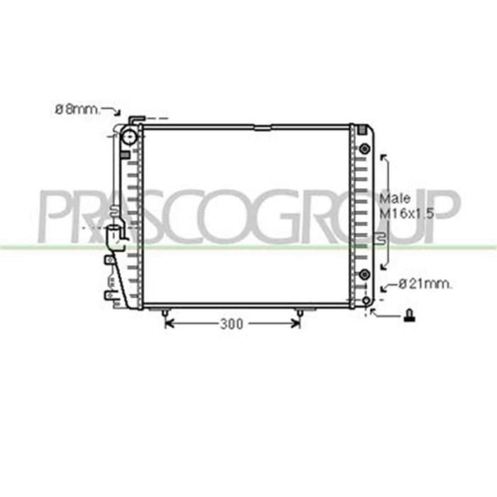 ME031R006_1.JPG Radiatore Per Mercedes E Class (w124) Dal 1984 Al 1989