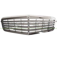 Griglia Radiatore Completa Cromata Interno Argento Per Mercedes E Class (w212/s212) Dal 2009 Al 2013