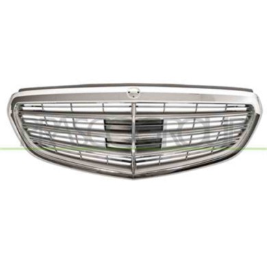 ME0452000_1.JPG Griglia Radiatore Verniciata Argento Con Modanatura Cromata Per Mercedes E Class (w212/s212) Dal 2013 Al 2016