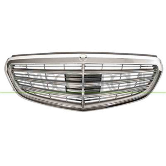 ME0452000_1.JPG Griglia Radiatore Verniciata Argento Con Modanatura Cromata Per Mercedes E Class (w212/s212) Dal 2013 Al 2016