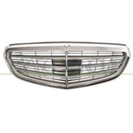 Griglia Radiatore Verniciata Argento Con Modanatura Cromata Per Mercedes E Class (w212/s212) Dal 2013 Al 2016