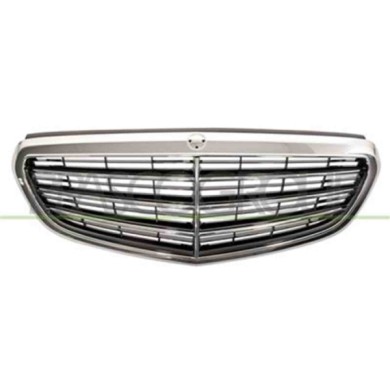 ME0452020_1.JPG Griglia Radiatore Verniciata Nera Con Modanatura Cromata Per Mercedes E Class (w212/s212) Dal 2013 Al 2016