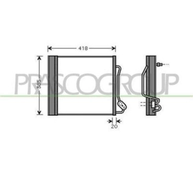 ME303C002_1.JPG Condensatore Per Smart 450 Cabrio Dal 2000 Al 2007
