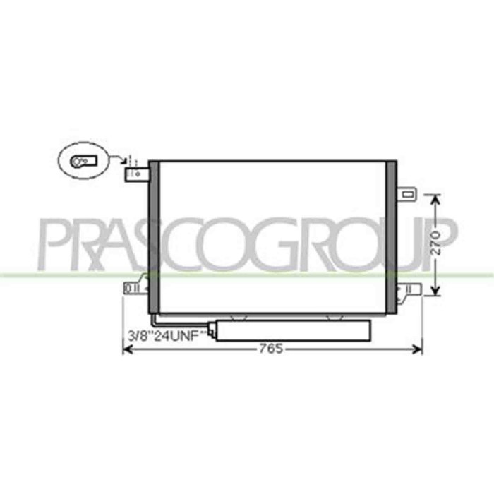 ME324C001_1.JPG Condensatore Per Mercedes A Class (w169) Dal 2004 Al 2007