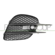 Griglia Destra Paraurti Nera Con Foro Pdc+supporto Per Mercedes Glc Class (x253) Amg/amg Line Dal 2015 Al 2020
