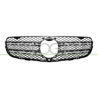 ME7152021_1.JPG Griglia Radiatore Nera Con Foro Telecamera Per Mercedes Glc Class (x253) Dal 2015 Al 2020