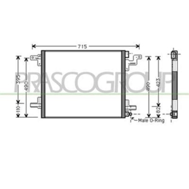 ME820C003_1.JPG Condensatore Per Mercedes Ml Class (w163) Dal 1998 Al 2001