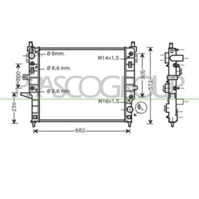 ME820R001_1.JPG Radiatore Per Mercedes Ml Class (w163) Dal 1998 Al 2001