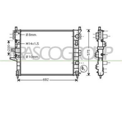 ME820R002_1.JPG Radiatore Per Mercedes Ml Class (w163) Dal 1998 Al 2001