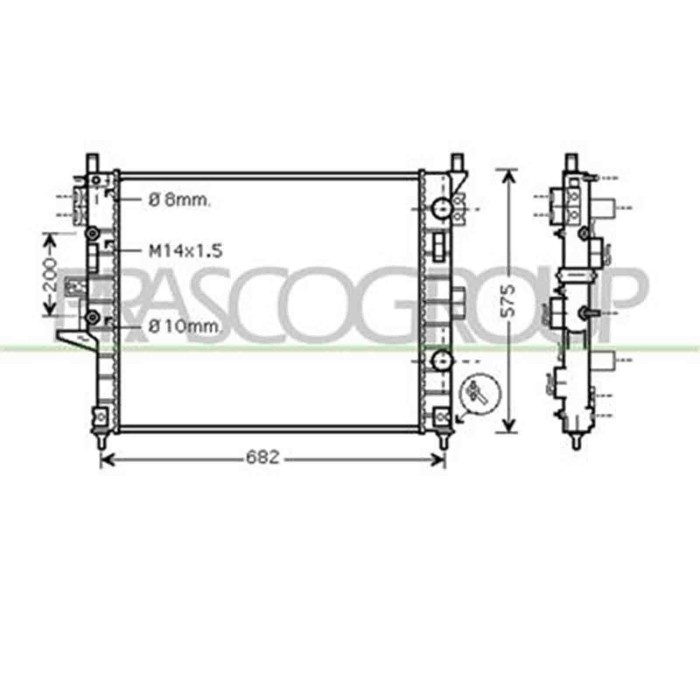 ME820R002_1.JPG Radiatore Per Mercedes Ml Class (w163) Dal 1998 Al 2001