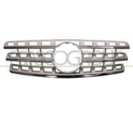 Griglia Radiatore Argento Con Modanatura Cromata Per Mercedes Ml Class (w164) Dal 2008 Al 2011