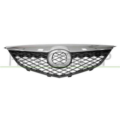 MZ0492000_1.JPG Griglia Radiatore Nera Con Cornice Cromata Per Mazda 6 Gg/gy Dal 2002 Al 2005