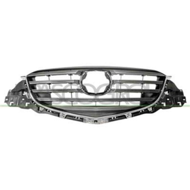 MZ7022011_1.JPG Griglia Radiatore Grigio Lucido Con Modanatura Cromata Per Mazda Cx5 (ke) Dal 2012 Al 2015