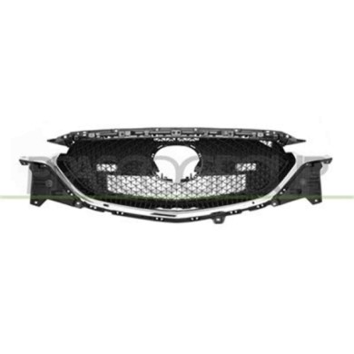 MZ7062011_1.JPG Griglia Radiatore Nera Con Modanatura Cromata Per Mazda Cx5 (kf) Dal 2017 Al 2021