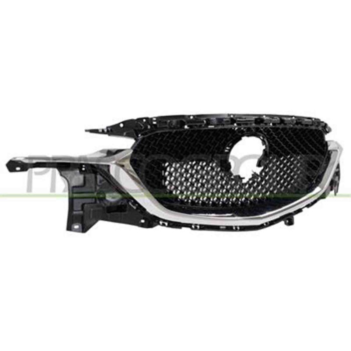 MZ7062021_1.JPG Griglia Radiatore Nera Con Modanatura Cromata Con Foro Telecamera Per Mazda Cx5 (kf) Dal 2017 Al 2021