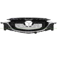 Griglia Radiatore Nera Con Modanatura Cromata Con Foro Telecamera Per Mazda Cx5 (kf) Dal 2017 Al 2021