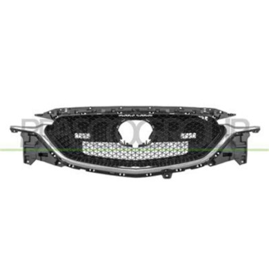 MZ7062031_2.JPG Griglia Radiatore Nera Lucida Con Modanatura Cromata Per Mazda Cx5 (kf) Dal 2017 Al 2021