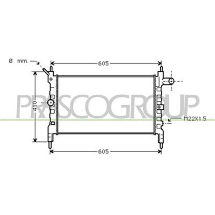 OP013R002_1.JPG Radiatore Per Opel/vauxhall Astra F (t92) Dal 1991 Al 1994