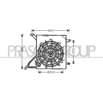 OP017F004_1.JPG Ventola Per Opel/vauxhall Astra G (t98) Dal 1998 Al 2003