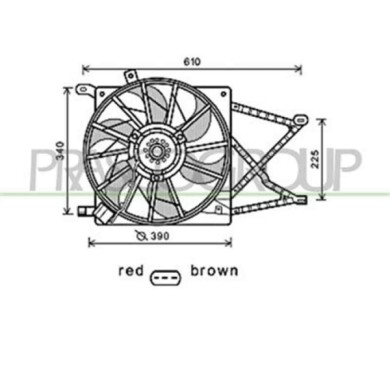 OP017F005_1.JPG Ventola Per Opel/vauxhall Astra G (t98) Dal 1998 Al 2003