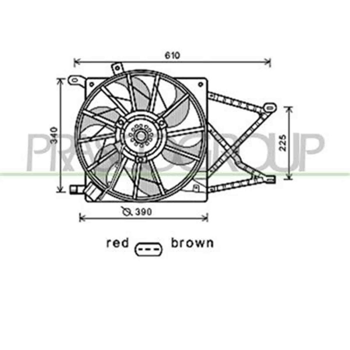 OP017F005_1.JPG Ventola Per Opel/vauxhall Astra G (t98) Dal 1998 Al 2003