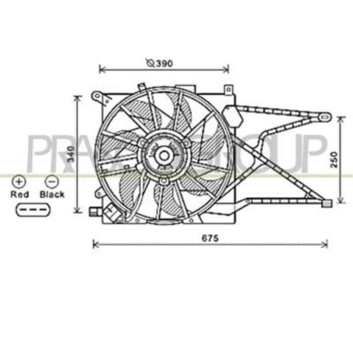 OP017F007_1.JPG Ventola Per Opel/vauxhall Astra G (t98) Dal 1998 Al 2003
