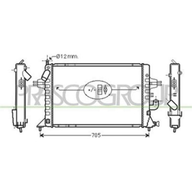 OP017R009_1.JPG Radiatore Per Opel/vauxhall Astra G (t98) Dal 1998 Al 2003