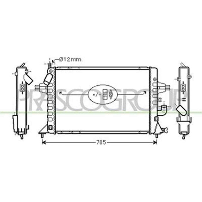 OP017R009_1.JPG Radiatore Per Opel/vauxhall Astra G (t98) Dal 1998 Al 2003