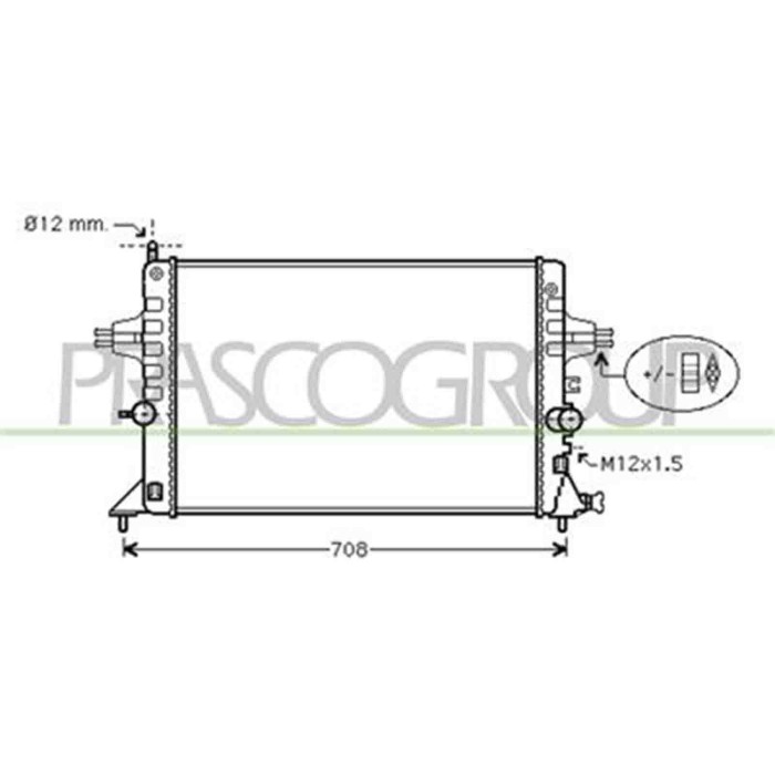 OP017R015_1.JPG Radiatore Per Opel/vauxhall Astra G (t98) Dal 1998 Al 2003