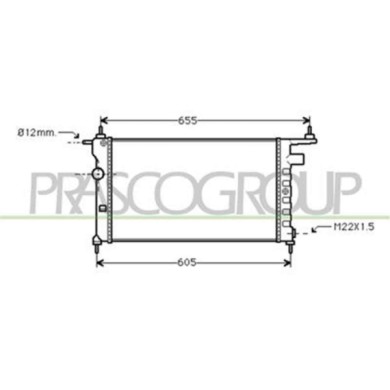 OP028R001_1.JPG Radiatore Per Opel/vauxhall Corsa B/combo Dal 1993 Al 1997