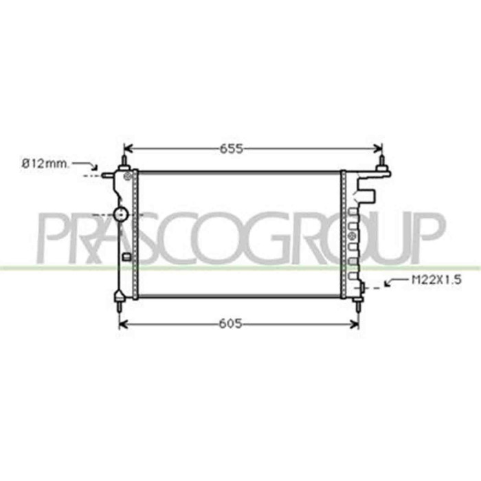 OP028R001_1.JPG Radiatore Per Opel/vauxhall Corsa B/combo Dal 1993 Al 1997