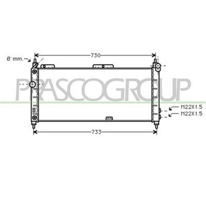 OP028R004_1.JPG Radiatore Per Opel/vauxhall Corsa B/combo Dal 1993 Al 1997