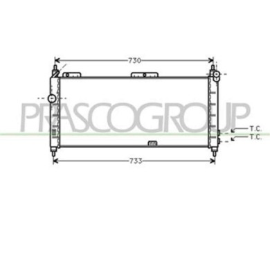 OP028R005_1.JPG Radiatore Per Opel/vauxhall Corsa B/combo Dal 1993 Al 1997