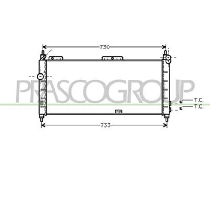 OP028R005_1.JPG Radiatore Per Opel/vauxhall Corsa B/combo Dal 1993 Al 1997