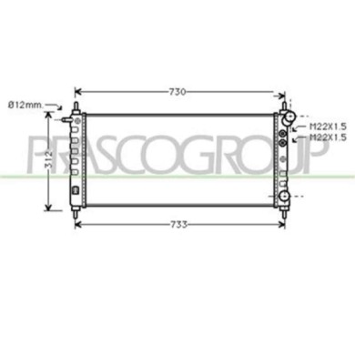 OP028R007_1.JPG Radiatore Per Opel/vauxhall Corsa B/combo Dal 1993 Al 1997