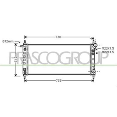OP028R008_1.JPG Radiatore Per Opel/vauxhall Corsa B/combo Dal 1993 Al 1997
