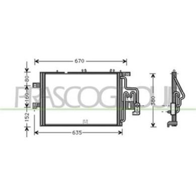 OP030C002_1.JPG Condensatore Per Opel/vauxhall Corsa C Dal 2000 Al 2003