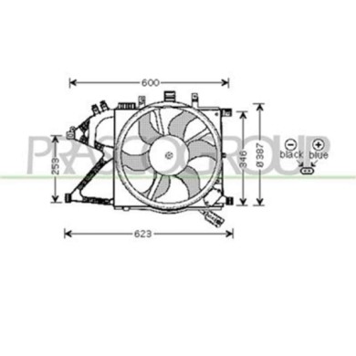 OP030F001_1.JPG Ventola Per Opel/vauxhall Corsa C Dal 2000 Al 2003