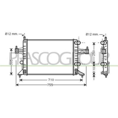 OP030R001_1.JPG Radiatore Per Opel/vauxhall Corsa C Dal 2000 Al 2003