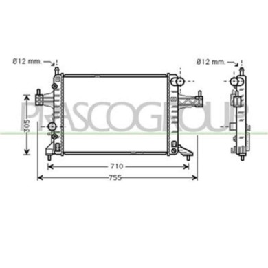 OP030R002_1.JPG Radiatore Per Opel/vauxhall Corsa C Dal 2000 Al 2003