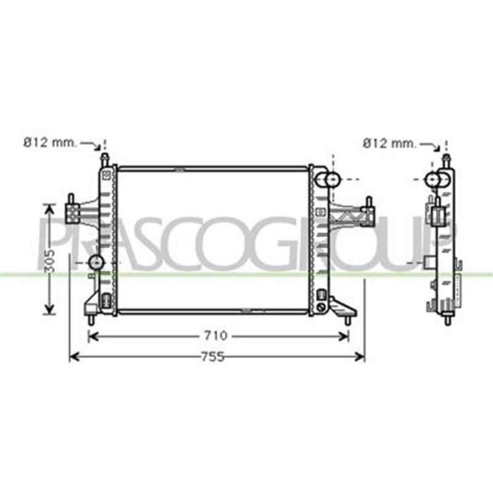 OP030R004_1.JPG Radiatore Per Opel/vauxhall Corsa C Dal 2000 Al 2003