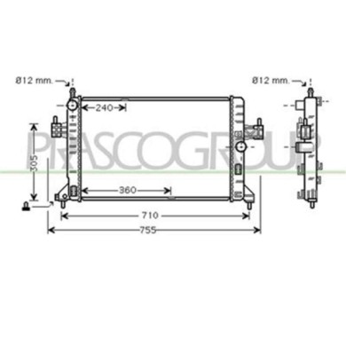 OP030R006_1.JPG Radiatore Per Opel/vauxhall Corsa C Dal 2000 Al 2003