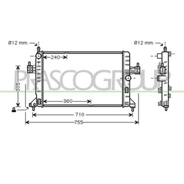 OP030R006_1.JPG Radiatore Per Opel/vauxhall Corsa C Dal 2000 Al 2003