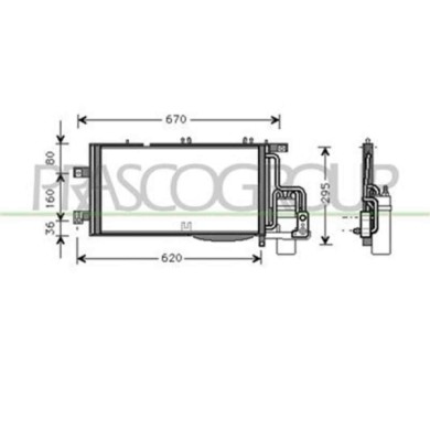 OP031C005_1.JPG Condensatore Per Opel/vauxhall Corsa Combo C Dal 2001 Al 2003